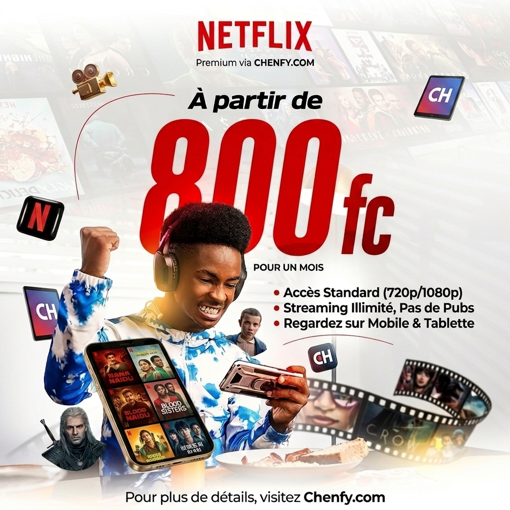 Abonnement Netflix 4K UHD - Écran Partagé