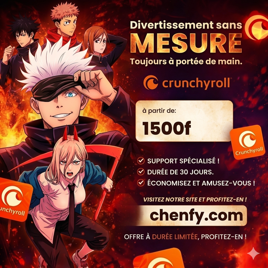 Abonnement Crunchyroll Premium - Compte Partagé